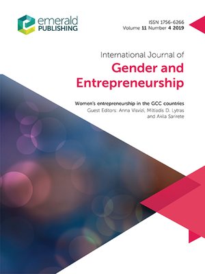 cover image of International Journal of Gender and Entrepreneurship, Volume 11, Number 4